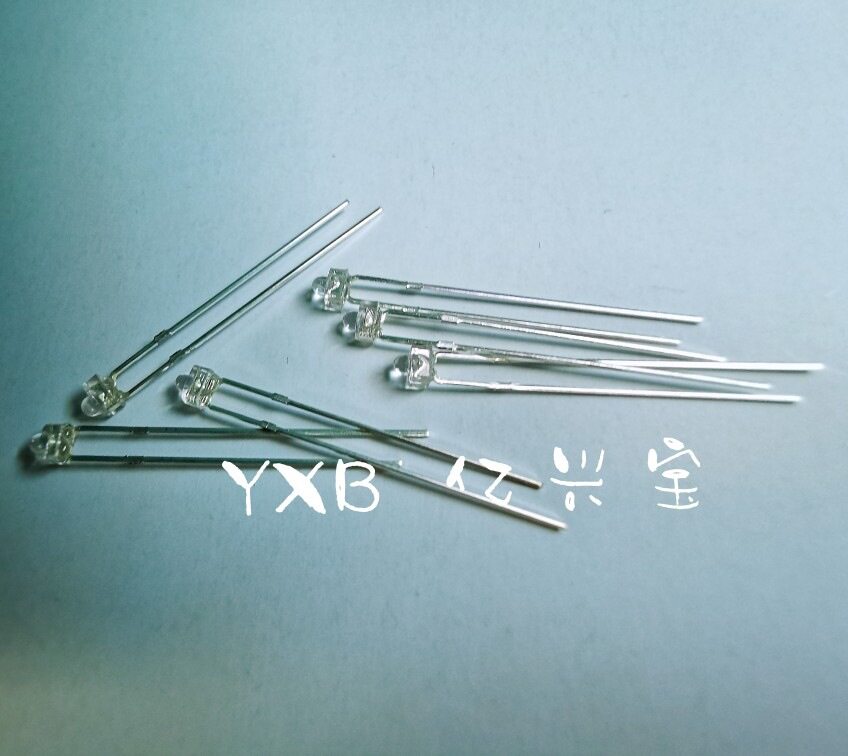 1.8mm白发粉红光小蝴蝶奶嘴型F1.8白发粉红色LED聚光超亮小奶嘴灯