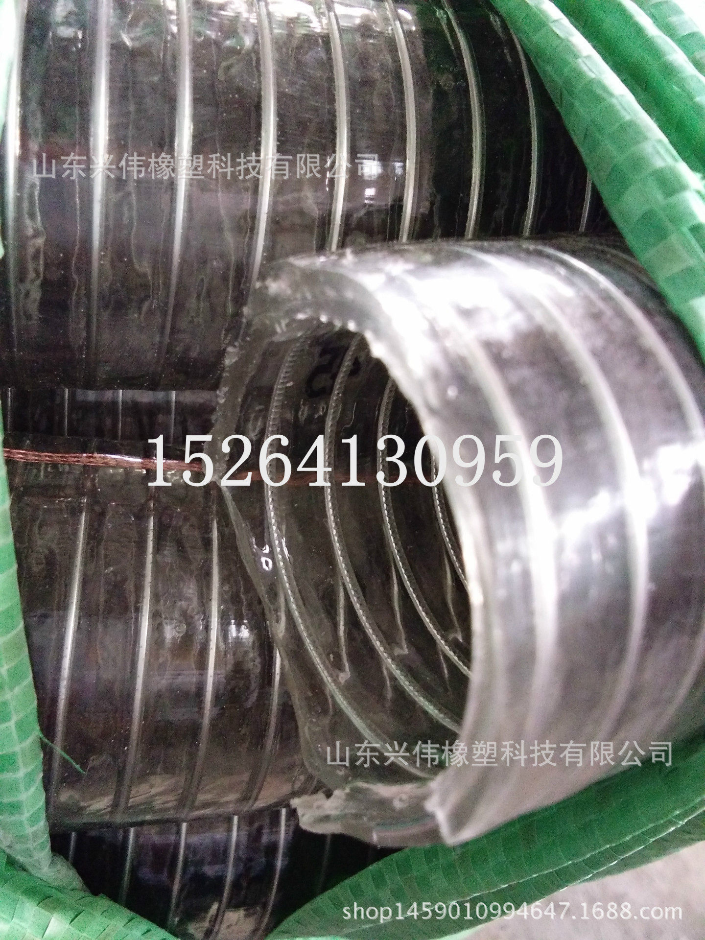 3寸防静电钢丝管76mm透明防爆防静电输油管PVC钢丝增强透明油管