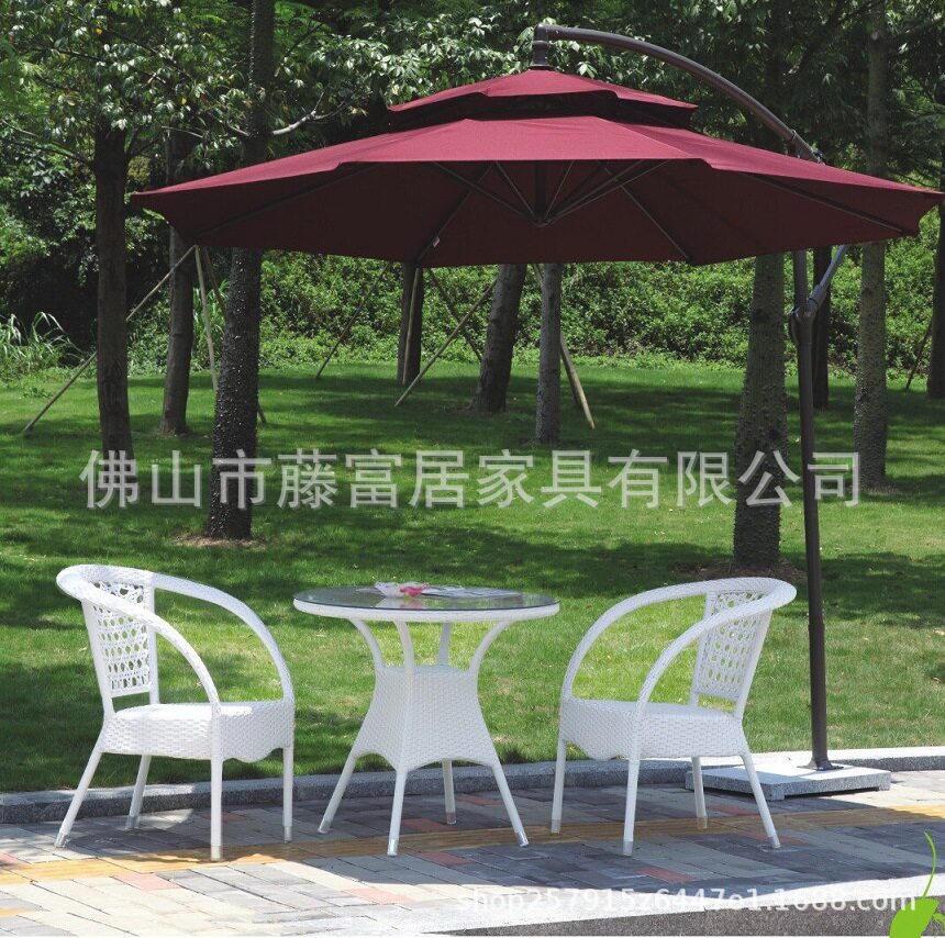 阳台庭院藤椅三件套厂家直供