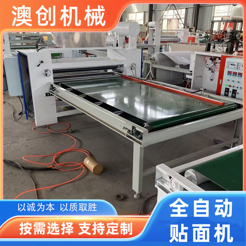 防火皮外墙保温一体板贴面机
