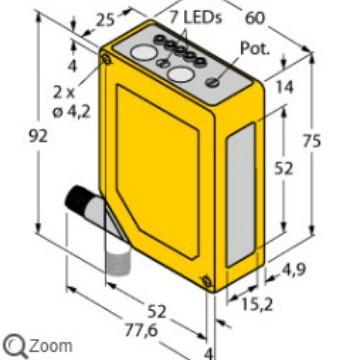现货BSO2L2m-Q60-ANP6X5-H1151光电传感器可调区域背景抑制