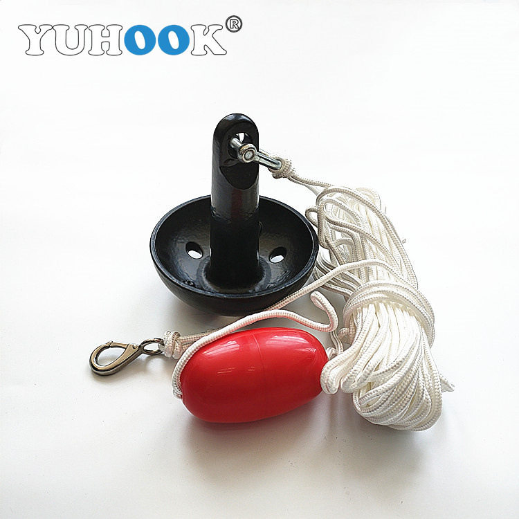 船锚组合蘑菇锚浸塑锚涂PE喷黑塑皮艇钓鱼船养殖船用跨境供应