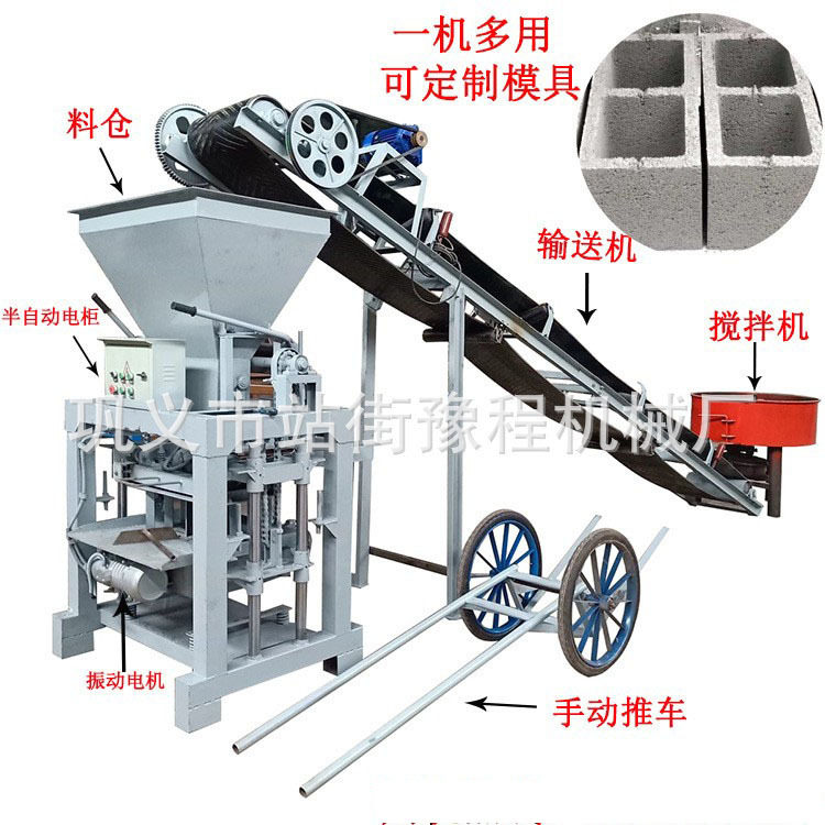 小型全自动免烧水泥砖机生产线