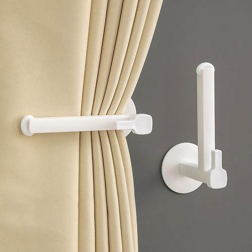 新款免打孔挂可伸缩横竖可调节窗帘固定器 卫浴洗脸巾卷纸收纳架