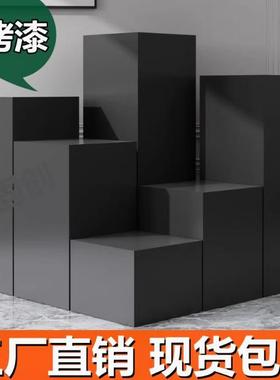 木质烤漆黑色展示台橱窗地台模特底座珠宝首饰展示柜陈列柜方形架