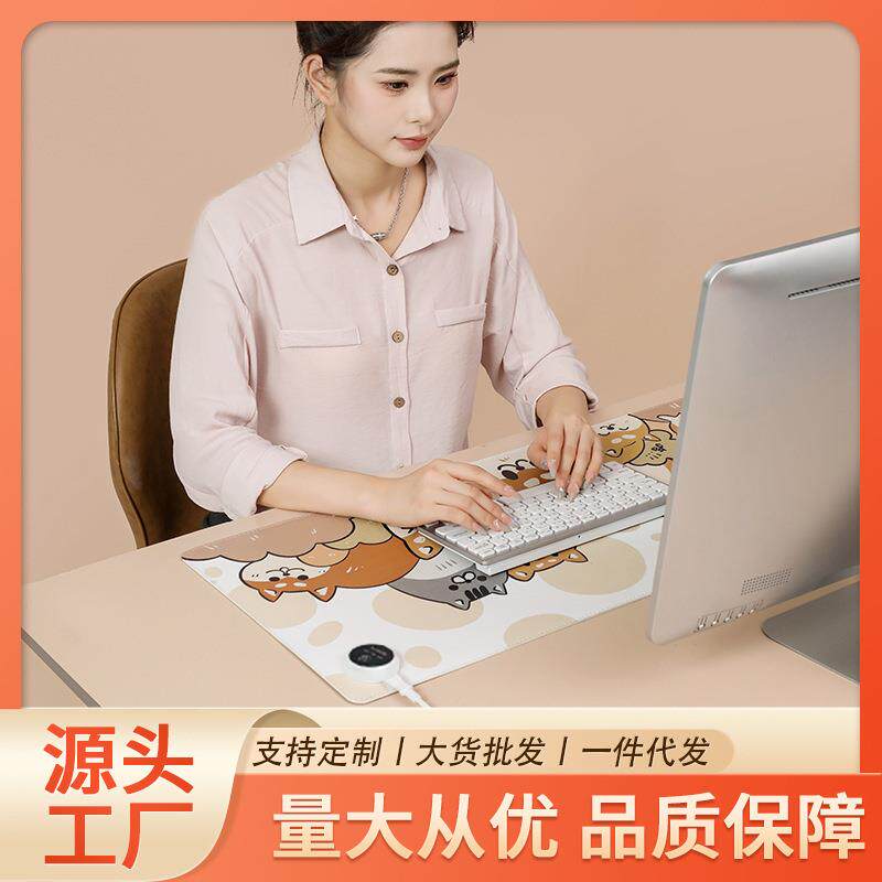 茗奥暖桌垫可调节超大加热桌垫一件起批加热鼠标垫厚款定时恒温