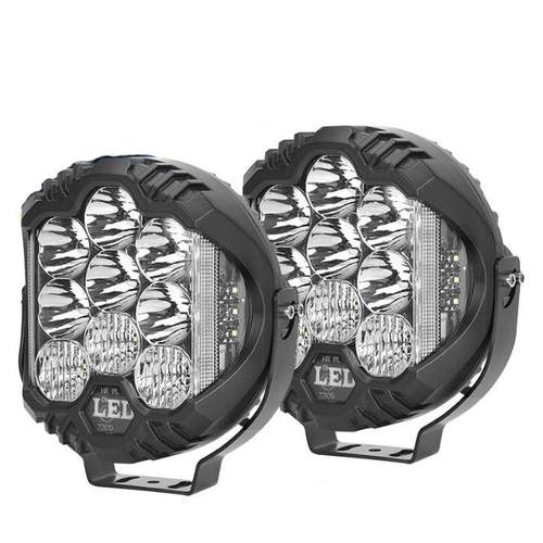 汽车改装大灯5 7寸LED圆形前杠三面发光 工作灯越野改装车顶射灯