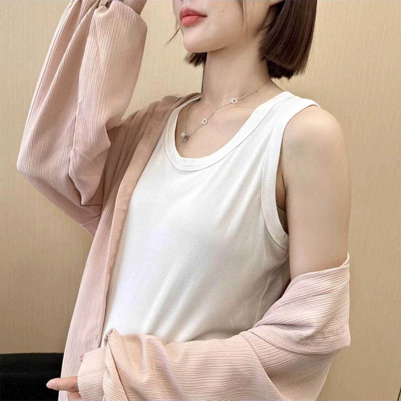 孕妇背心式春季新款螺纹内搭吊带春夏设计感外防走光无袖上衣