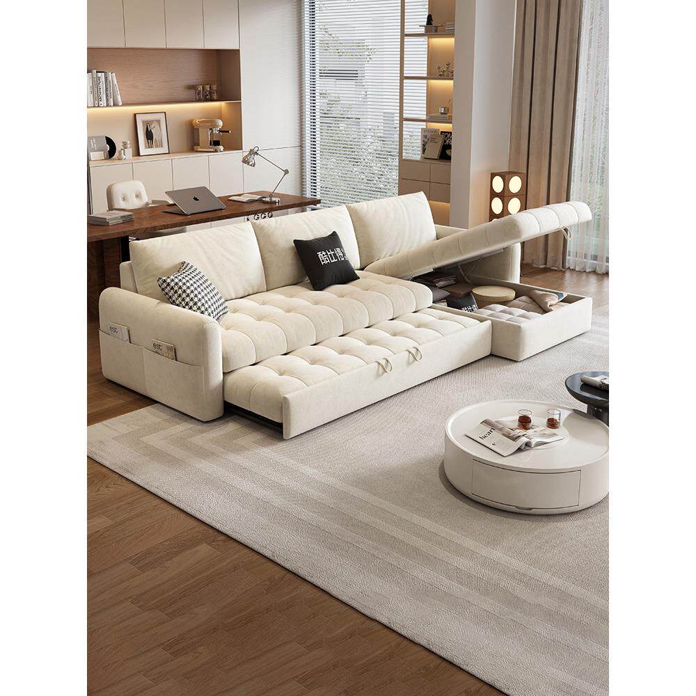 酷比德拉点沙发储物客厅织物多功能折叠躺椅沙发床两用小公寓