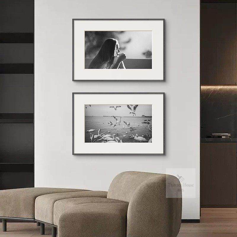 黑白照片摄影装饰画客厅沙发背景墙挂画餐厅玄关过道卧室组合壁画,家居饰品,现代装饰画,淘宝优惠券,粉丝福利购,淘宝优惠卷