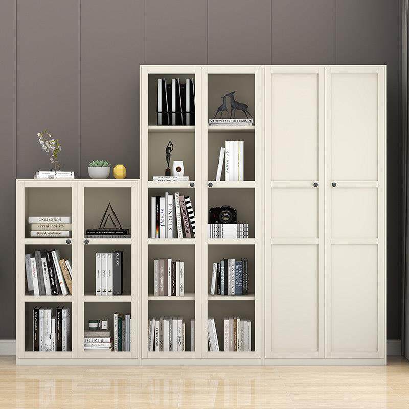 家用钢制书柜带玻璃门展示柜书房落地书架现代简约铁艺置物架书橱,住宅家具,单个书柜,淘宝优惠券,粉丝福利购,淘宝优惠卷