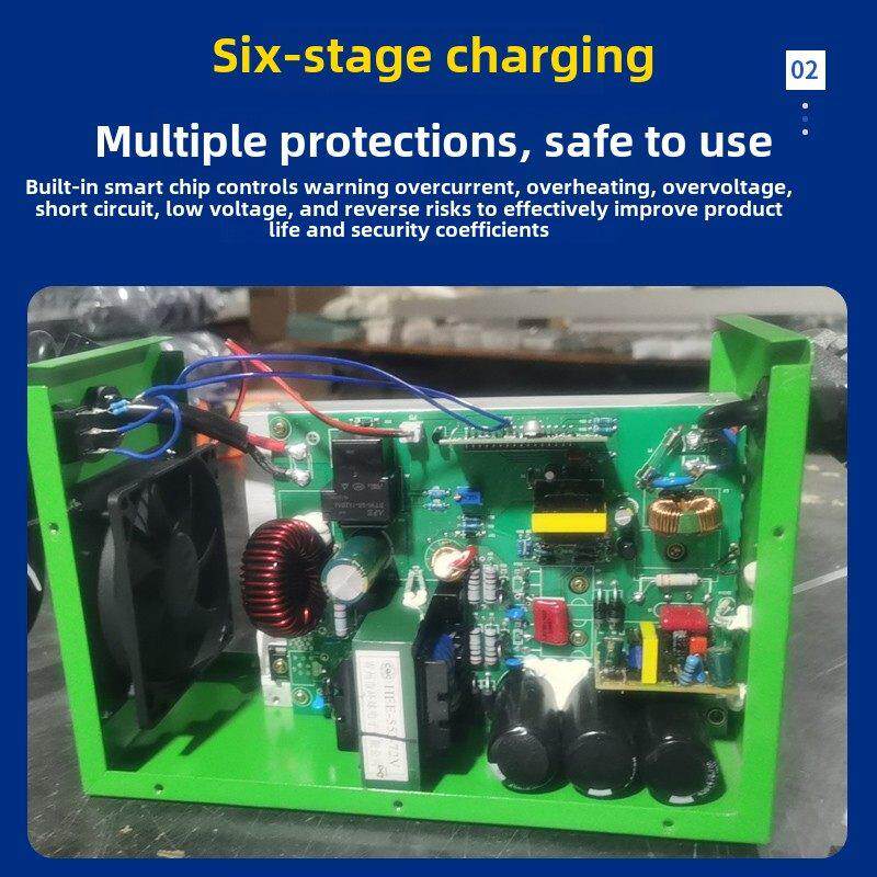 电动三轮车充电器48v60v72v铅酸水电瓶大功率快速自动断电充电机