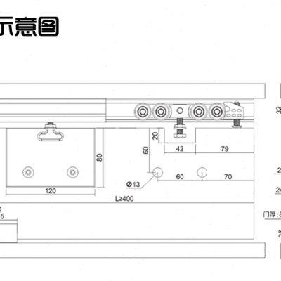 福莱特重型无框玻璃静音移门推拉门吊轮吊轨门用五金配件