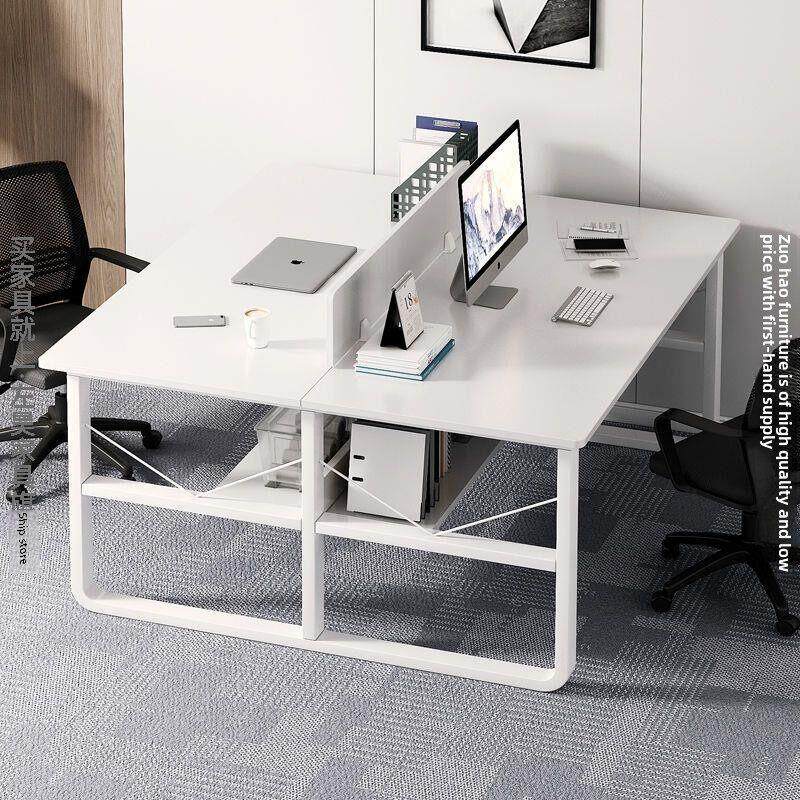 办公桌双人电脑桌和椅子组合办公人员简单的现代办公桌四人办公桌