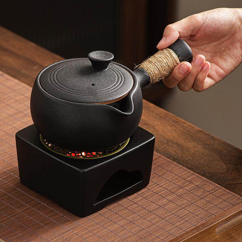 侧把茶壶保温底座蜡烛煮茶炉加热陶瓷温茶炉套装围炉煮茶器泡茶杯,餐饮具,茶壶,淘宝优惠券,粉丝福利购,淘宝优惠卷