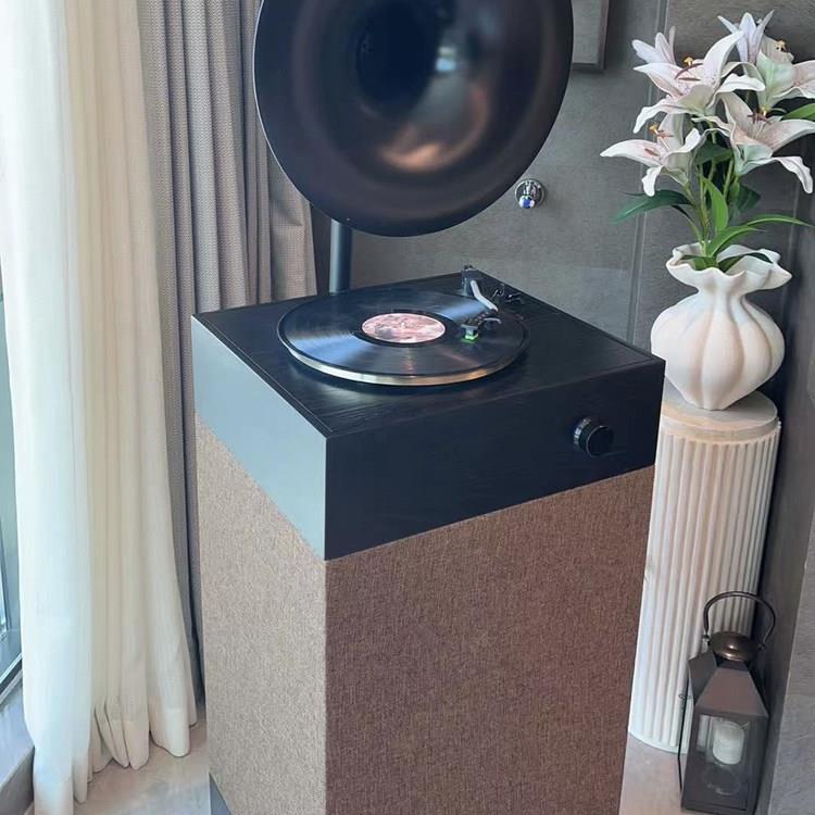 留声机专业级轻奢现代客厅家用唱片机复古摆件蓝牙音响黑胶唱片机