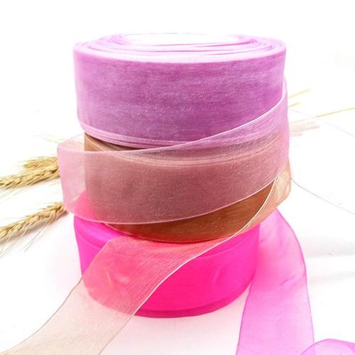 4cm厘米纱带雪纺纱彩色丝带diy蝴蝶结礼品包装手工玫瑰花丝带缎带