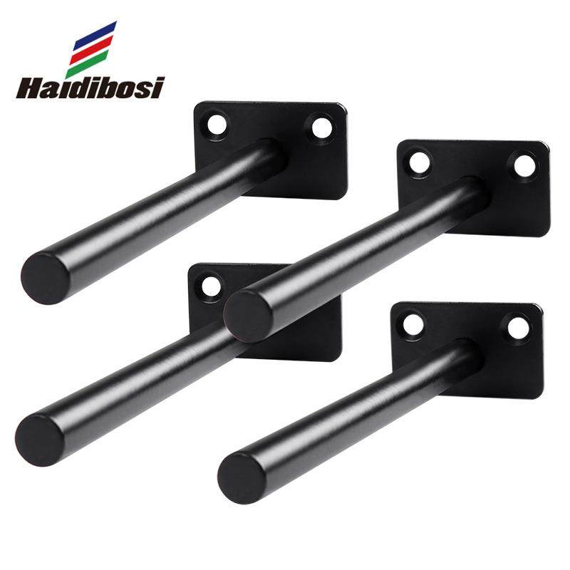 黑色暗藏层板托12厘圆形暗装墙上支架托架隐形隔板托固定浮动支架