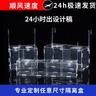 鱼缸池隔离盒亚克力孔雀鱼金波子鱼鱼分隔盒孵化器育苗鱼苗