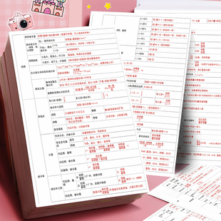 18张高照资料分析公式贴纸行测考公干货速算技巧国考言语理解贴画