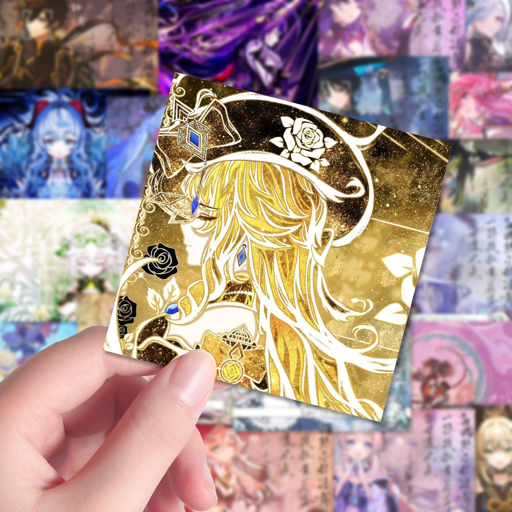 108张原神背影壁纸贴纸高颜值卡通动漫周边精美个性diy手账贴画