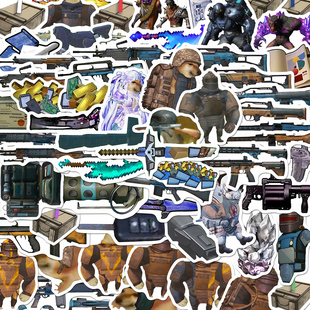 饰桌面房间DIY 创意贴画装 200张地铁逃生素材贴纸游戏装 备素材个性