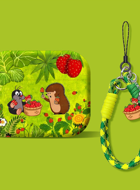 适用airpodspro3保护套苹果耳机壳4蓝牙pro二代airpods4降噪版3挂链2鼹鼠夏天四可爱硅胶ipods防摔防掉pro2盒