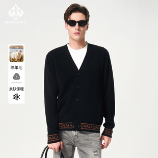 【纯羊毛】Mangano曼加龙 秋冬季2024新款开衫毛衣针织衫外套男款