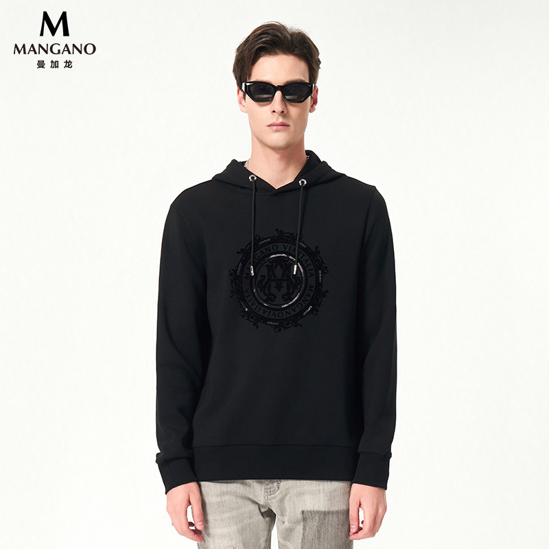 Mangano曼加龙长袖上衣连帽卫衣