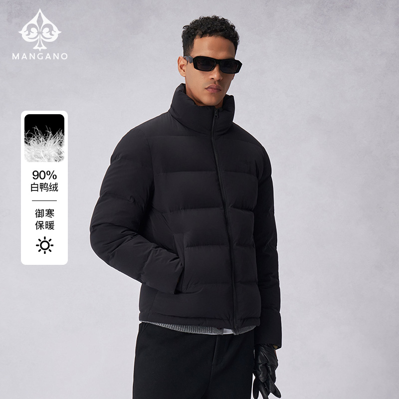 曼加龙立领保暖男士时尚羽绒服