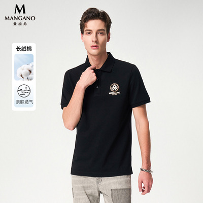 Mangano夏季POLO衫刺绣曼加短袖