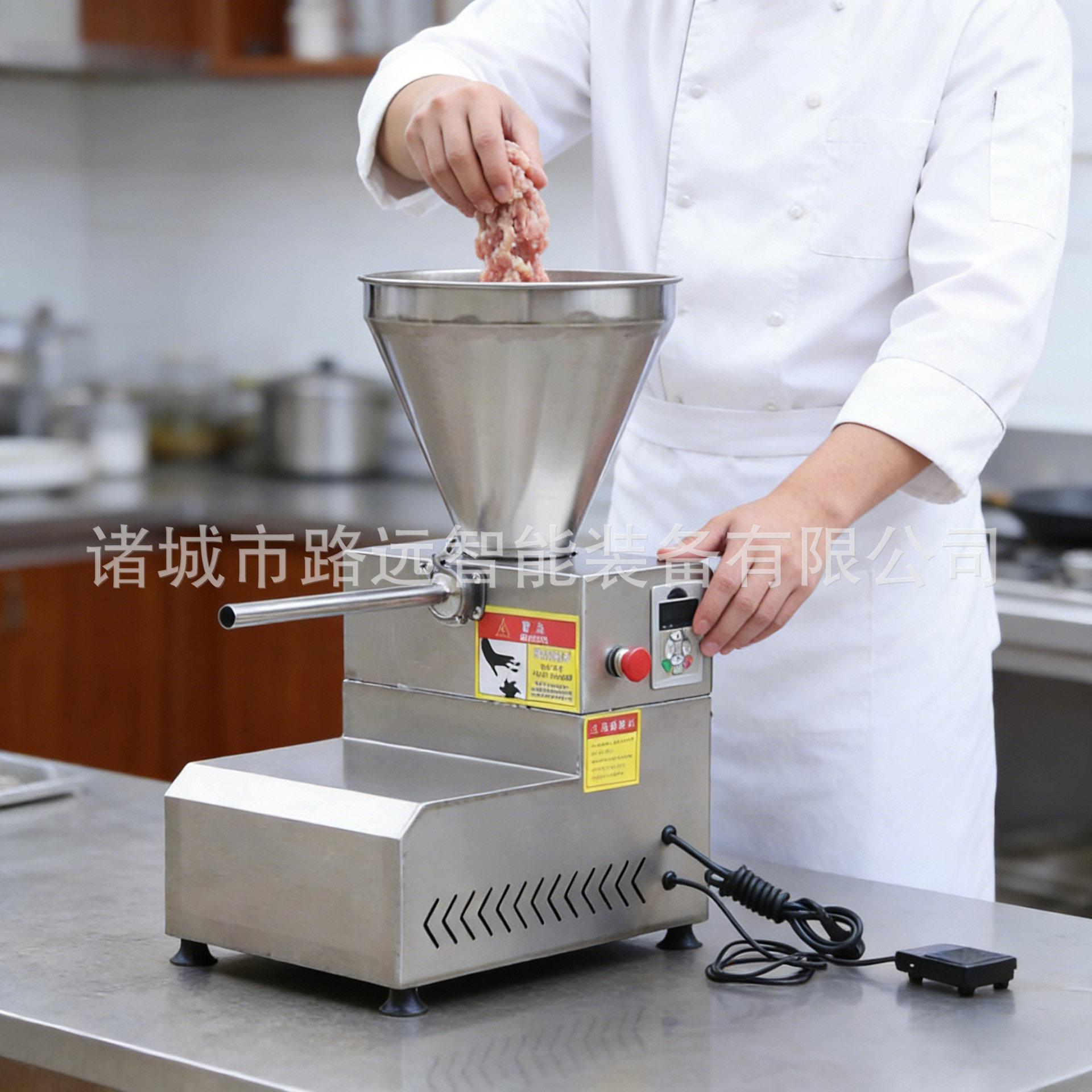 新款电动香肠灌肠机多功能腊肠灌肉机小型台式全自动灌香肠机商用