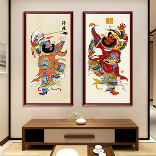 钟馗挂画杨柳青天师门神镇宅驱邪玄关装饰画老式年画风水民俗壁画