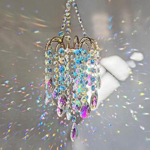 太阳捕手挂件折射彩虹光影风铃彩虹制造挂饰窗户阳台卧室空中吊饰