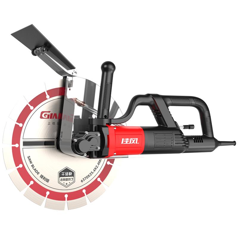 佳风无刷370开槽机石材混凝土手持式混凝土马路切割神机器切门洞