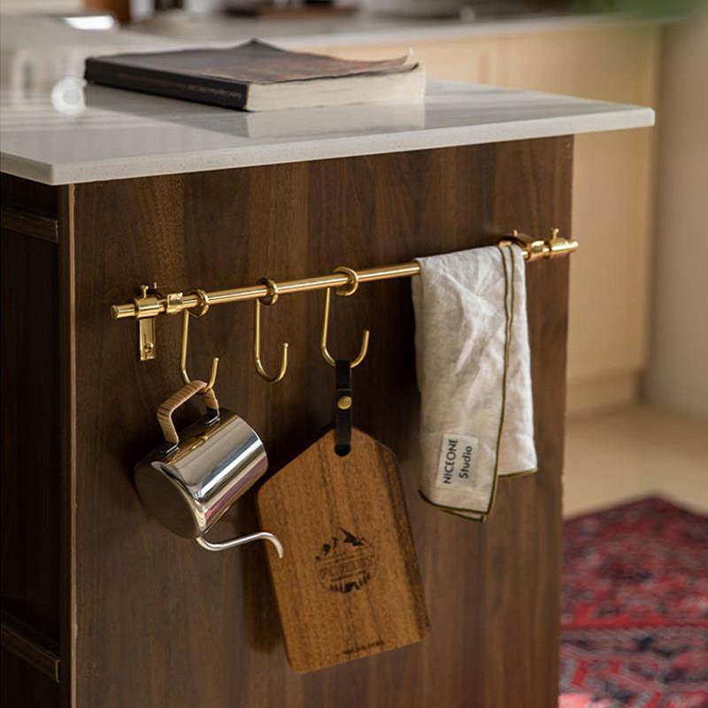THE MAZAY复古黄铜挂杆厨房收纳架窗帘杆置物架挂钩毛巾浴巾架子,家居饰品,装饰挂钩,淘宝优惠券,粉丝福利购,淘宝优惠卷