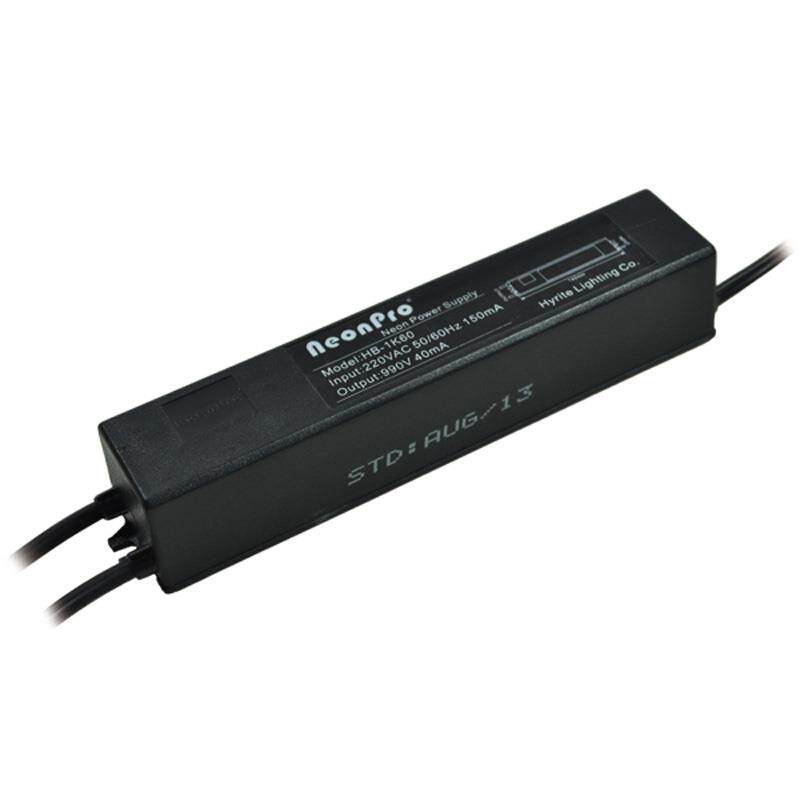 宏霸牌Hb-1K60数字霓虹灯变压器高频高压镇流器990V 60Ma负载