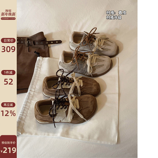 2025超火韩系真皮复古休闲老爹鞋 Chio2nd南风 子女款 运动鞋 德训鞋