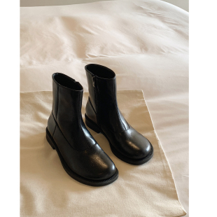 靴子美拉德风洋气百搭春秋单靴 秋季 Chio2nd南风 短靴女2024新款