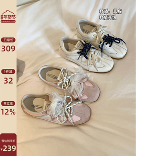 Chio2nd南风 德训鞋5CM增高鞋子女2025新款网纱鞋带休闲鞋运动鞋