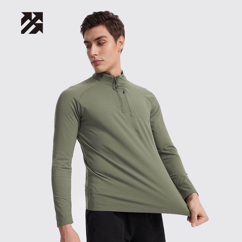 【定制】男卫衣半拉链针织衫加绒保暖休闲运动套头团购印logo上衣