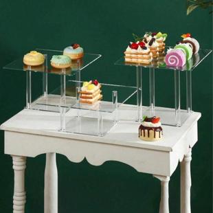 编572号3pcs亚克力蛋糕面包架展示架有机玻璃展示架甜点甜品架