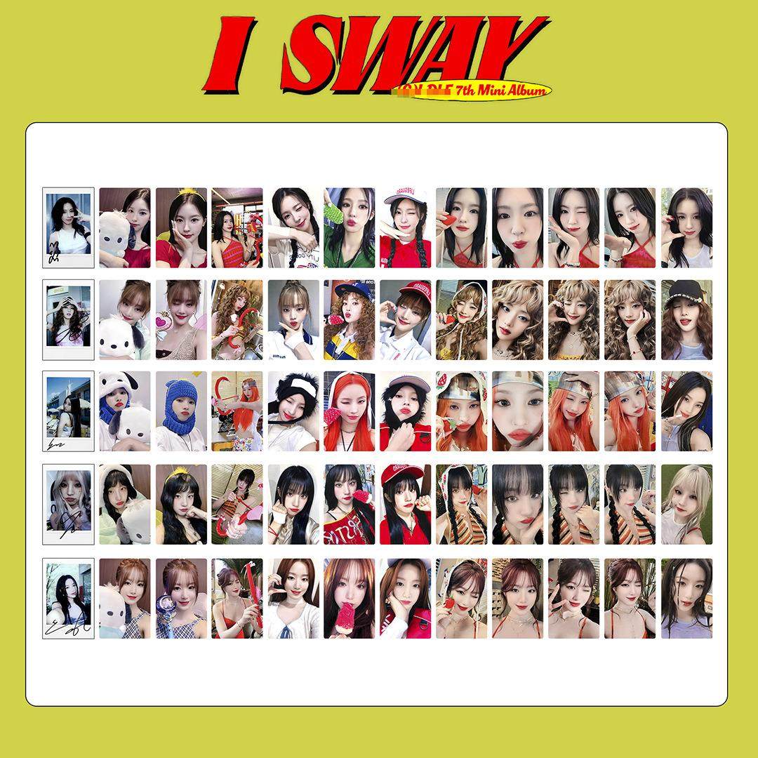 女娃gidle新专《I SWAY》回归特典卡小卡田小娟宋雨琦赵美延