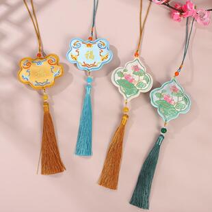 同心锁香包挂件精美刺绣蝴蝶香包汉服挂饰新中式纪念香囊流苏香包