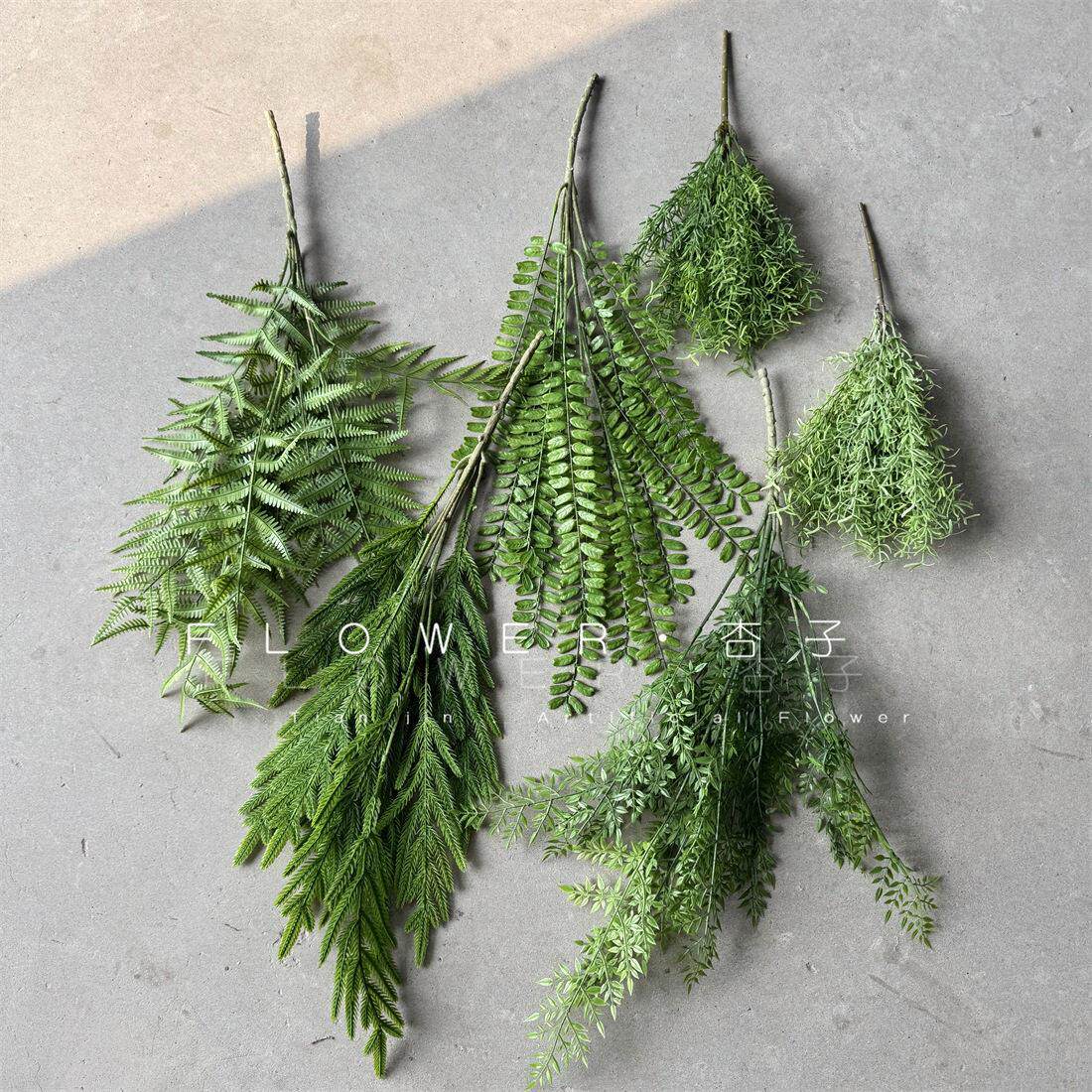 圣诞天竺少女绿植天门冬软胶把束植物墙装饰蕨叶品质塑料野生婚礼