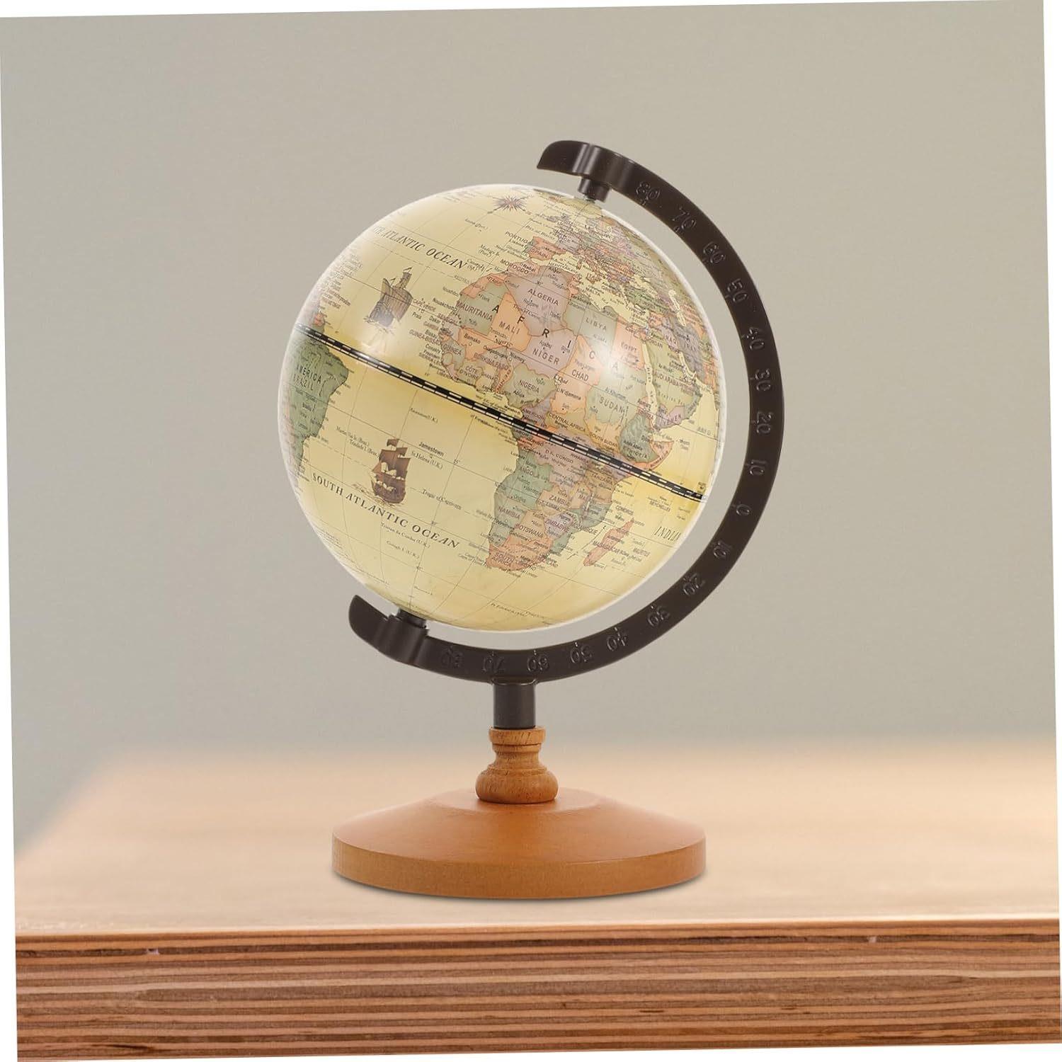 地球仪摆件办公室中号小号英文复古欧式风格家居桌上摆件14CM