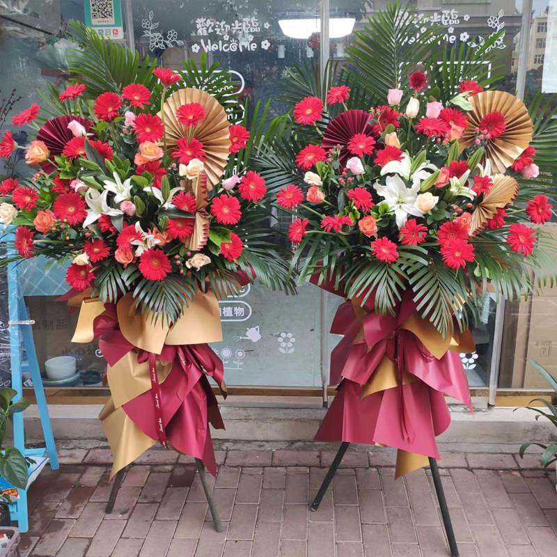 青岛鲜花速递开业花篮开业迎宾牌乔迁庆典结婚生日展示牌送花上门