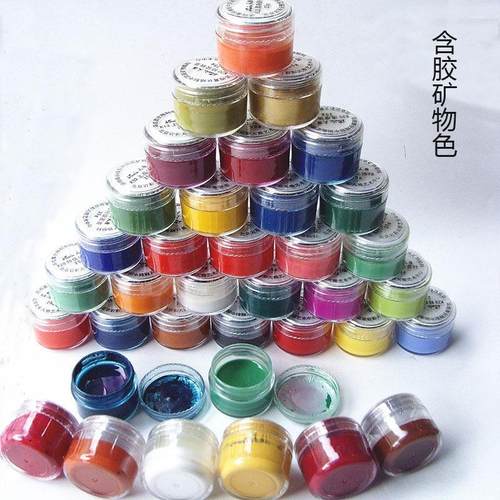 天雅矿物颜料 膏状岩彩套装 中国画颜料工笔石花青曙红藤黄K1-19