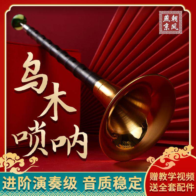 朝凤燕京唢呐进阶级乌木黑檀唢呐初学者民间乐器专业ABDG调大小号