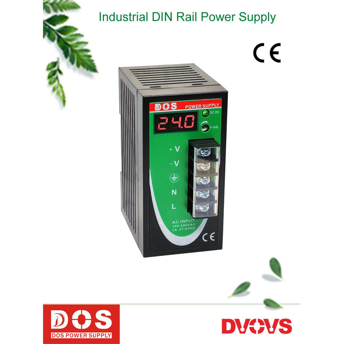 电石轨道开关电源Epr-100-24Pv高效Dc24V4A带电压数显